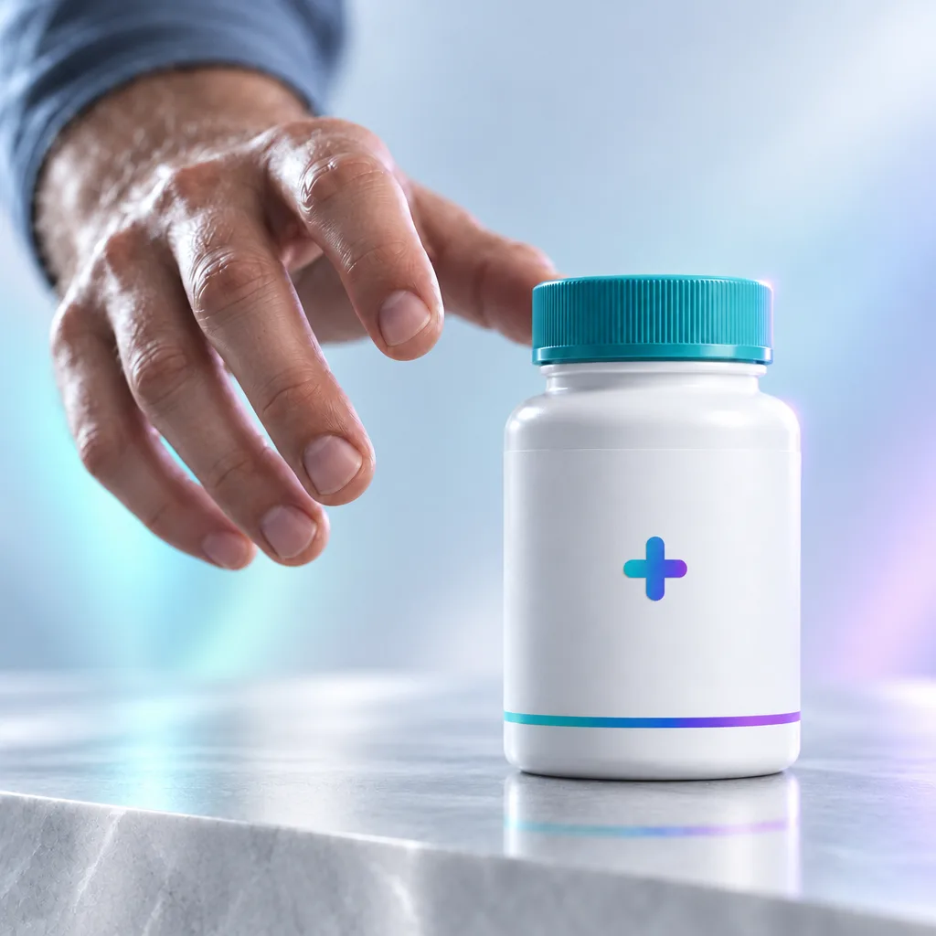 Closed packaging for Compounded Tirzepatide Tablets (ODT) held in hand